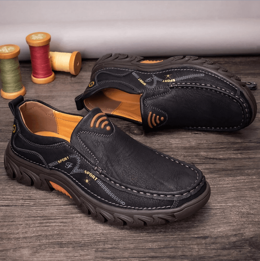 🔥Hot Sale🎁 - 40% OFF 🎉 Mens Waterproof Non Slip Casual Genuine Leather Loafers - oscloudgo