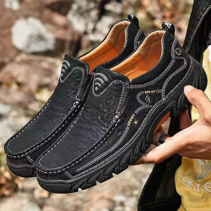 🔥Hot Sale🎁 - 40% OFF 🎉 Mens Waterproof Non Slip Casual Genuine Leather Loafers - oscloudgo