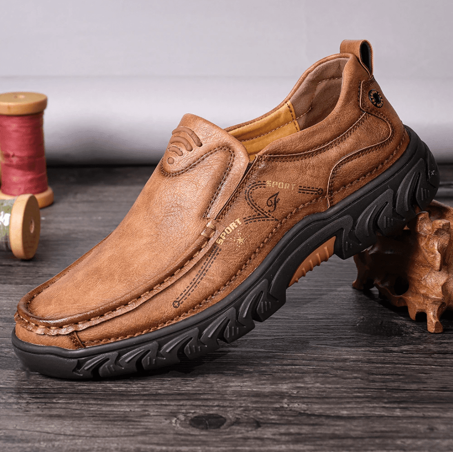 🔥Hot Sale🎁 - 40% OFF 🎉 Mens Waterproof Non Slip Casual Genuine Leather Loafers - oscloudgo