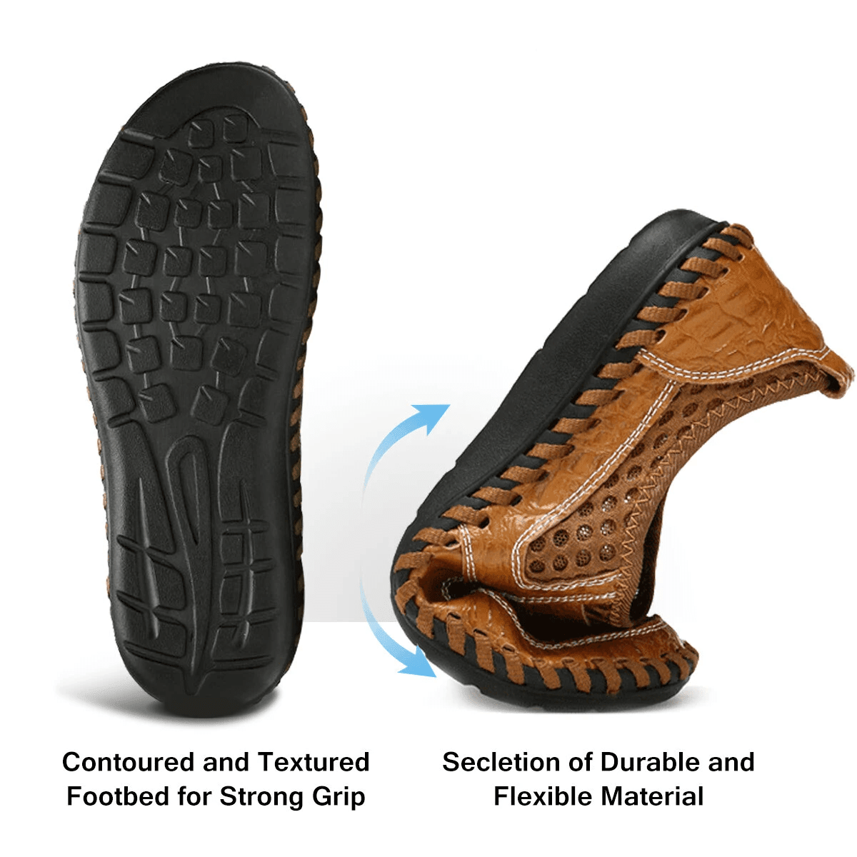 🔥Hot Sale🎁--40% OFF🎉Mens Hand Stitching Breathable Honeycomb Slip-on Casual Shoes