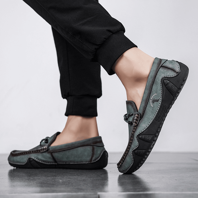 🔥Hot Sale🎁 - 50% OFF 🎉 Mens Genuine Leather Breathable Soft Sole Casual Slip On Loafers - oscloudgo