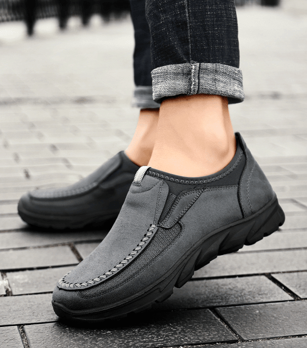 🔥Hot Sale🎁 - 50% OFF🎉Mens Waterproof Soft Sole Sneakers Slip On Leather Loafers - oscloudgo