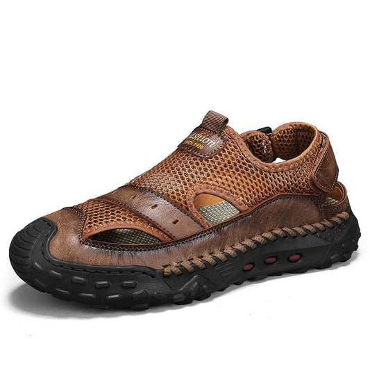 ⏰Last Day! 45% OFF 🔥 Men's Genuine Leather Breathable Outdoor Orthopedic Sandals