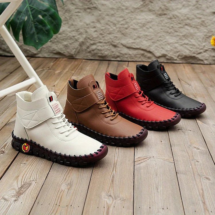 🔥Last Day 49% OFF -Women's Handmade Comfortable Orthopedic Soft Sole Leather Shoes Boots