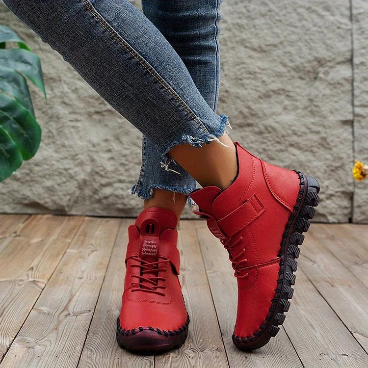 🔥Last Day 49% OFF -Women's Handmade Comfortable Orthopedic Soft Sole Leather Shoes Boots