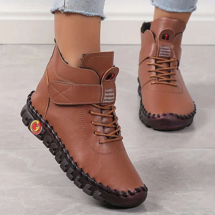 🔥Last Day 49% OFF -Women's Handmade Comfortable Orthopedic Soft Sole Leather Shoes Boots