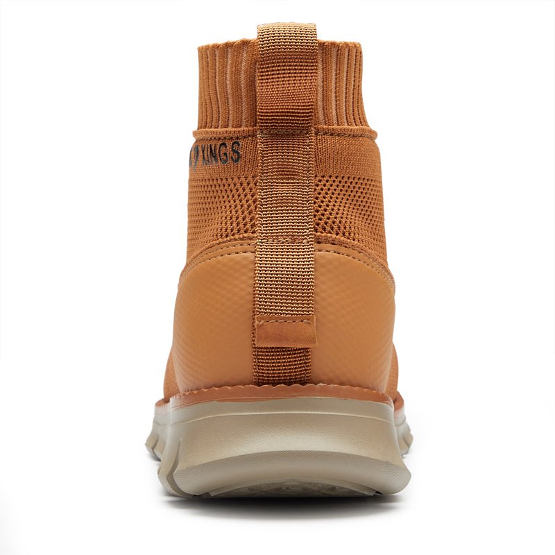 ⏰LAST DAY - 50% OFF🛒 Men’s Lightweight Knit Mid-Top Boots – Stretch Collar & Supportive Sole for Outdoor and Casual Wear - oscloudgo