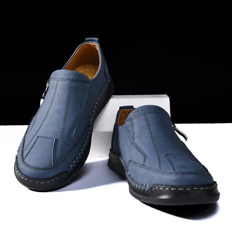 ⏰LAST DAY - 50% OFF🛒 - Men's Outdoor Breathable Driving Shoes – Soft Casual Walking Moccasins with Classic Hand Stitching, Wide Toe Box, Enhanced Arch Support, Soft Cushion Insole & Durable Non-Slip Rubber Outsole