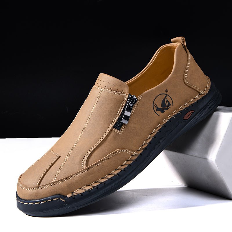 ⏰LAST DAY - 50% OFF🛒 - Men's Outdoor Breathable Driving Shoes – Soft Casual Walking Moccasins with Classic Hand Stitching, Wide Toe Box, Enhanced Arch Support, Soft Cushion Insole & Durable Non-Slip Rubber Outsole