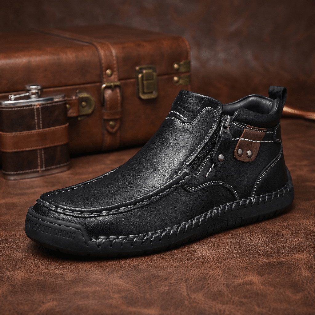 ⏰Promotion 50% OFF - Men's Handcrafted Vintage Casual Genuine Leather Relaxed Fit Ankle Boots