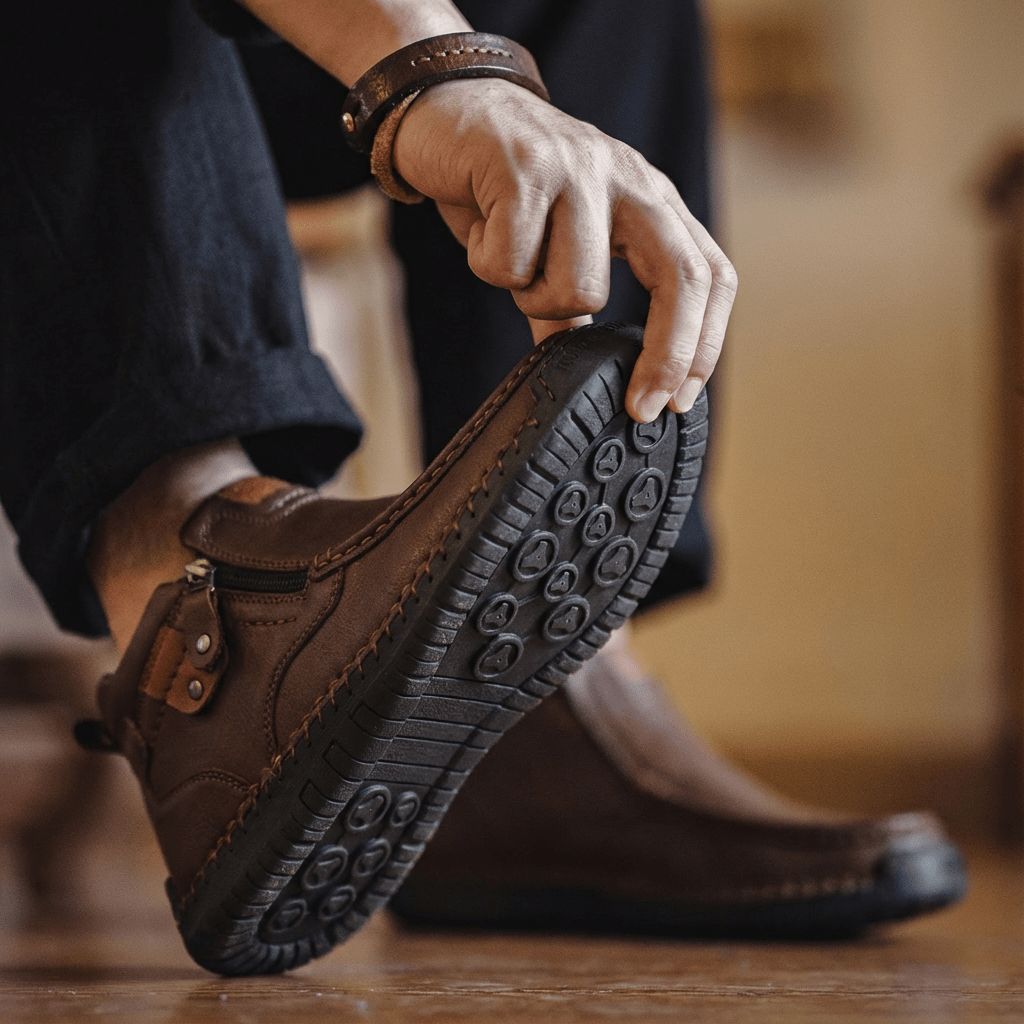 ⏰Promotion 50% OFF - Men's Handcrafted Vintage Casual Genuine Leather Relaxed Fit Ankle Boots