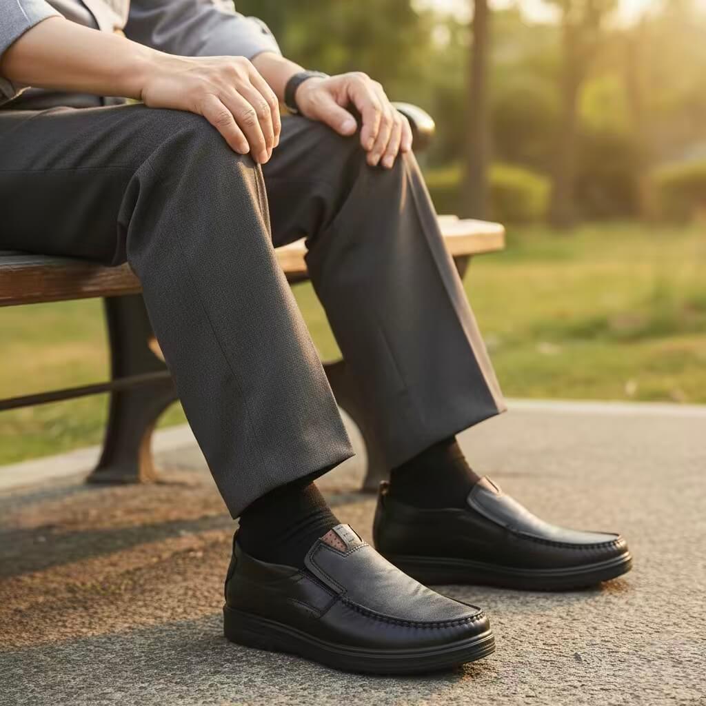 Last Day 50% OFF🔥Men's Premium Leather Lightweight Comfy Casual Slip-on Loafers