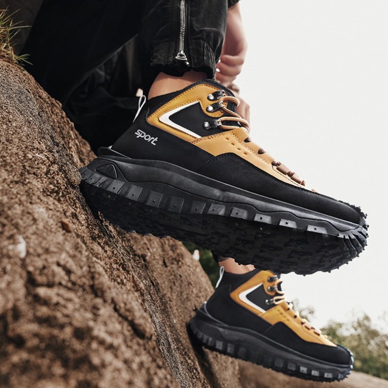 (⏰LAST DAY-70% OFF🛒)Men's Outdoor Hiking Boots - Waterproof, Non-Slip, Puncture-Proof And Smash-Proof; Correct Arch Support And Wide Toe - Suitable For Daily Wear And Outdoor Adventures
