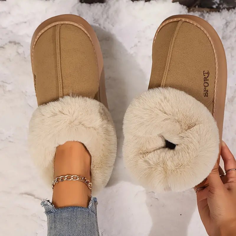 💖LAST DAY PROMOTION 56% OFF💖Women's Non-slip Mute Warm Fluffy Shoes Slippers