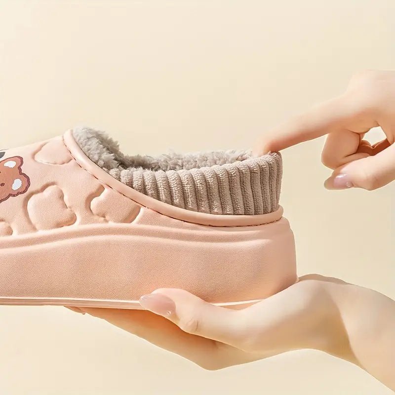 💖LAST DAY PROMOTION 56% OFF💖Women's Waterproof Non-slip Mute Fluffy House slippers - oscloudgo