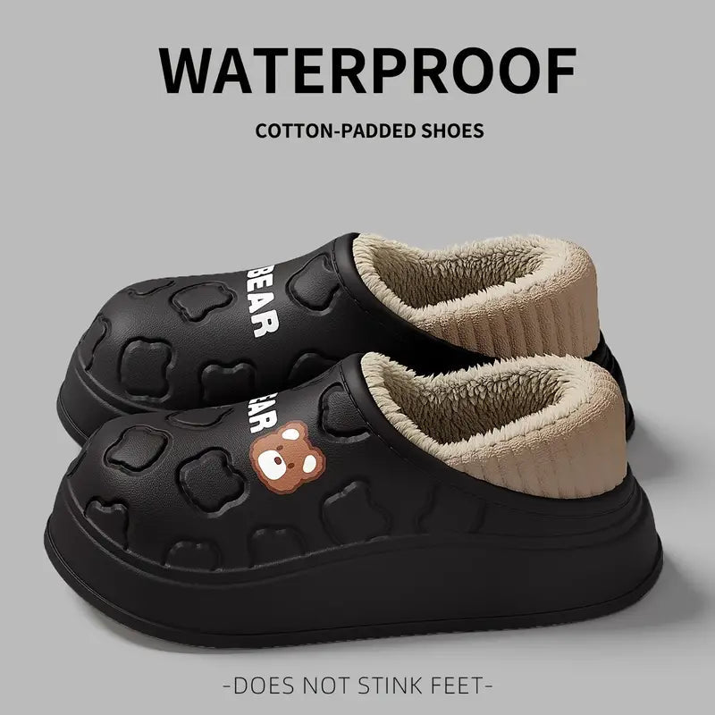 💖LAST DAY PROMOTION 56% OFF💖Women's Waterproof Non-slip Mute Fluffy House slippers - oscloudgo