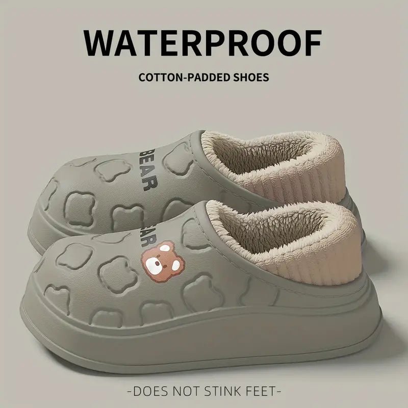 💖LAST DAY PROMOTION 56% OFF💖Women's Waterproof Non-slip Mute Fluffy House slippers - oscloudgo