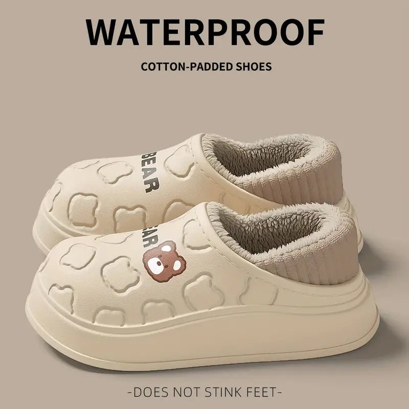💖LAST DAY PROMOTION 56% OFF💖Women's Waterproof Non-slip Mute Fluffy House slippers - oscloudgo