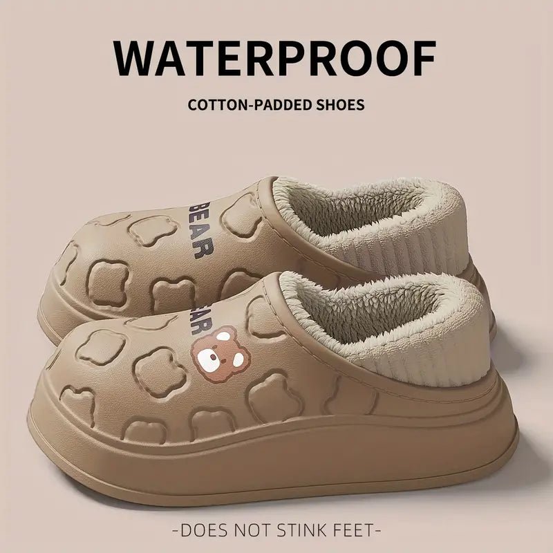 💖LAST DAY PROMOTION 56% OFF💖Women's Waterproof Non-slip Mute Fluffy House slippers - oscloudgo