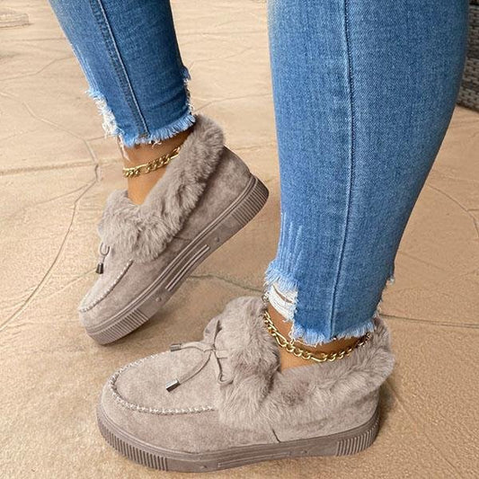 Last Day Promotion 70% OFF - 🔥Women's boots round head thick sole Orthopedic Arch-Support thick warm cotton shoes - oscloudgo