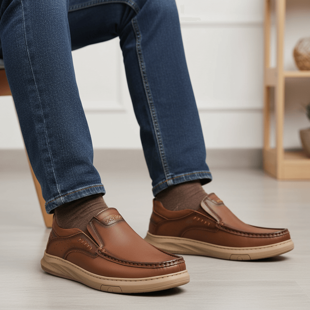 💥Black Friday Deal - 50% OFF⏳Men's Comfortable Arch Support Slip-On Leather Loafers