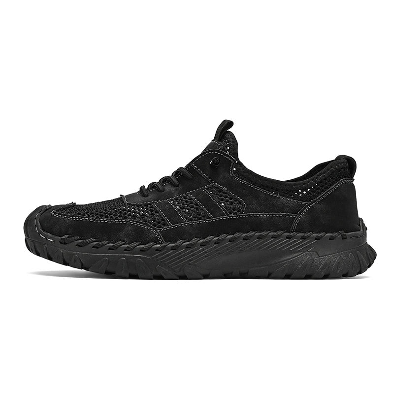 ⏰Limited Time 50% OFF🛒  Men’s Slip-On Orthopedic Leather Hiking Shoes – Breathable Mesh, Durable Rubber Sole, Lightweight & Supportive