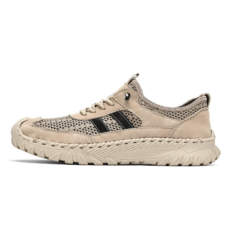 ⏰Limited Time 50% OFF🛒  Men’s Slip-On Orthopedic Leather Hiking Shoes – Breathable Mesh, Durable Rubber Sole, Lightweight & Supportive