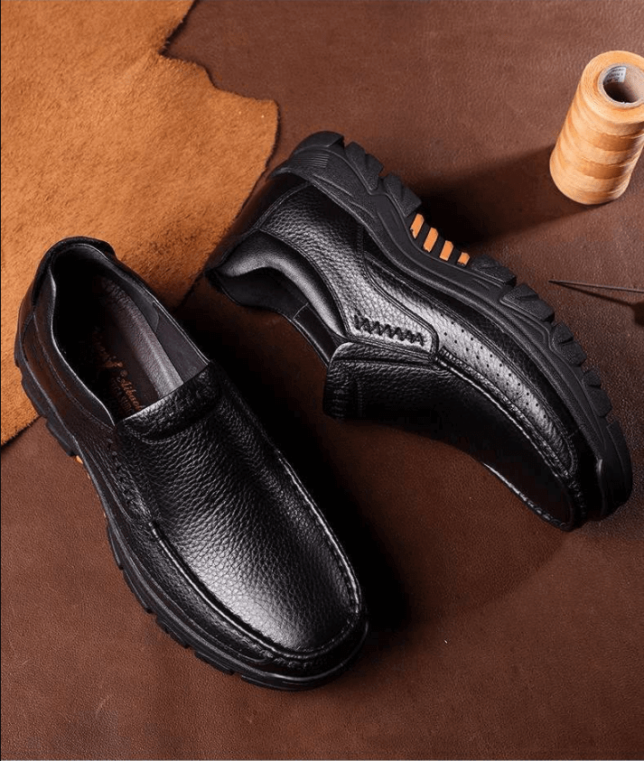 ⏰Limited Time Offer--40% OFF 🎉 Mens Waterproof Non Slip Soft Insole Genuine Leather Shoes
