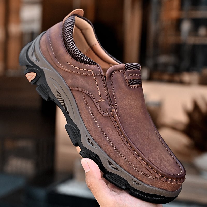 ⏰Promotion 50% OFF - Men's Orthopedic Walking Shoes | Genuine Leather Slip On Loafers