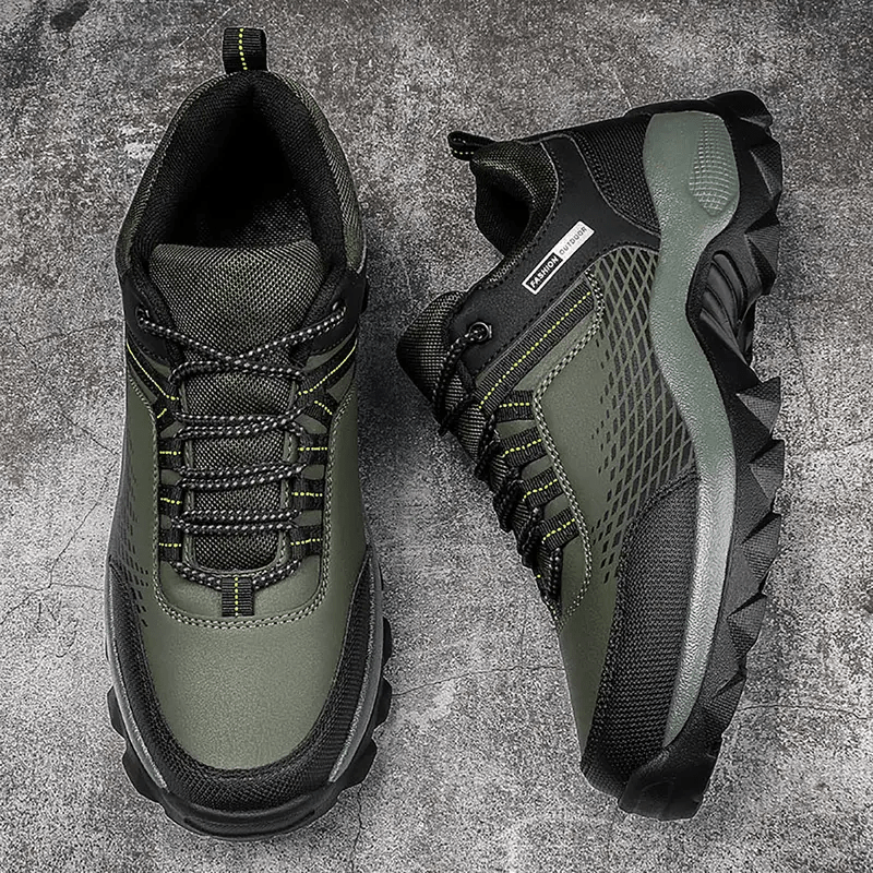 (⏰Limited Time Sale 70% OFF) Men's Wear Resistant Waterproof Non-slip Anti-skid Anti-puncture Hiking Shoes Orthopedic Wide Toe Arch Support Walking Shoes