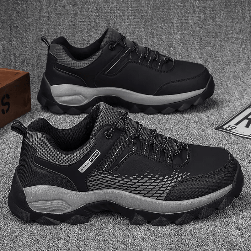 (⏰Limited Time Sale 70% OFF) Men's Wear Resistant Waterproof Non-slip Anti-skid Anti-puncture Hiking Shoes Orthopedic Wide Toe Arch Support Walking Shoes