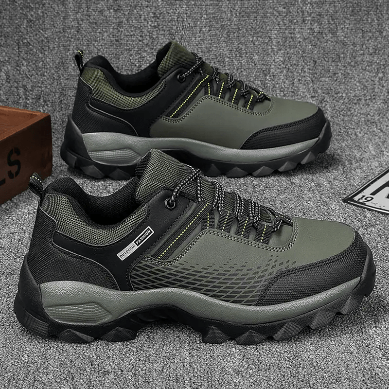 (⏰Limited Time Sale 70% OFF) Men's Wear Resistant Waterproof Non-slip Anti-skid Anti-puncture Hiking Shoes Orthopedic Wide Toe Arch Support Walking Shoes