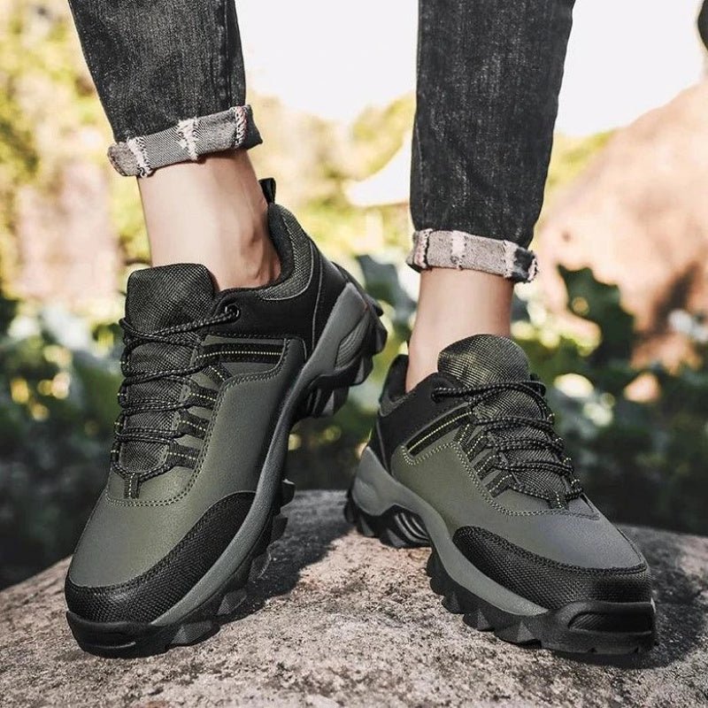 (⏰Limited Time Sale 70% OFF) Men's Wear Resistant Waterproof Non-slip Anti-skid Anti-puncture Hiking Shoes Orthopedic Wide Toe Arch Support Walking Shoes