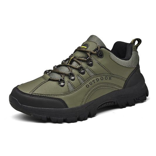 MEN'S LEATHER COMFORTABLE OUTDOOR CASUAL HIKING SHOES - oscloudgo