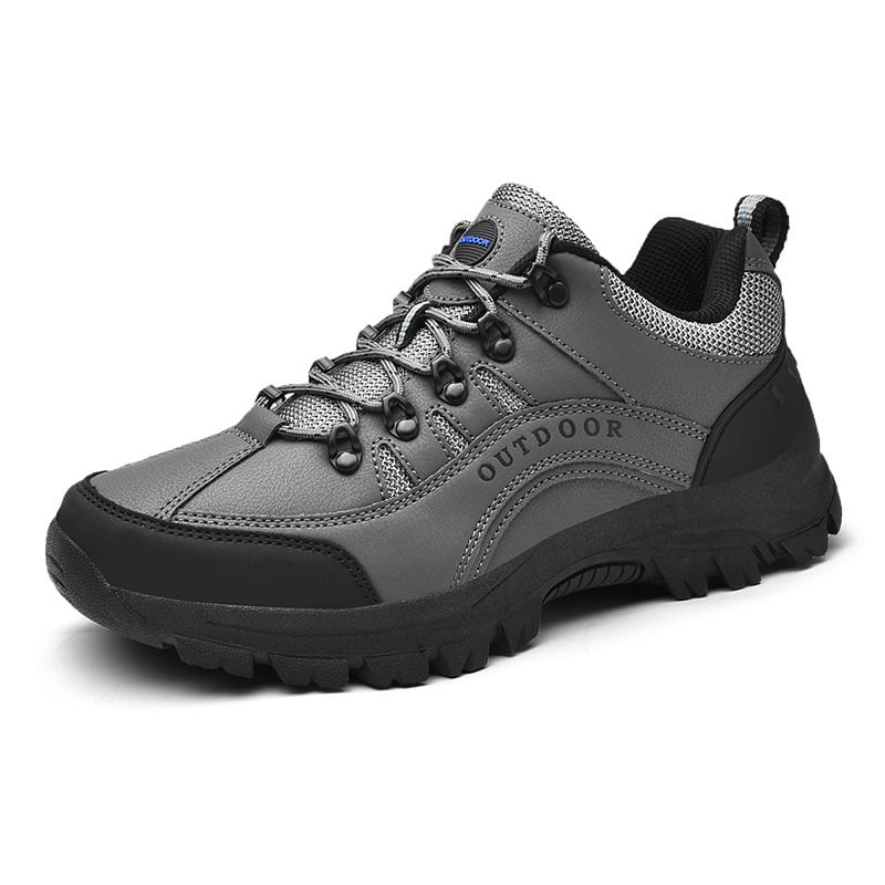 MEN'S LEATHER COMFORTABLE OUTDOOR CASUAL HIKING SHOES - oscloudgo