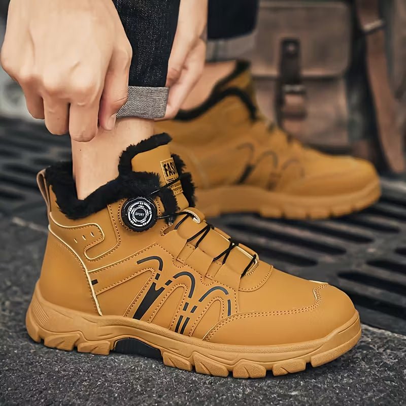 Men's Stylish Warm Lining Slip-Resistant Winter Sneakers Outdoor Walking Footwear