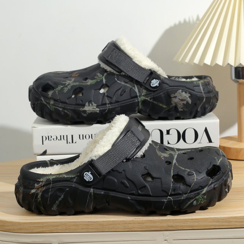 Men's Warm Indoor/Outdoor Slippers with Soft Fleece Lining