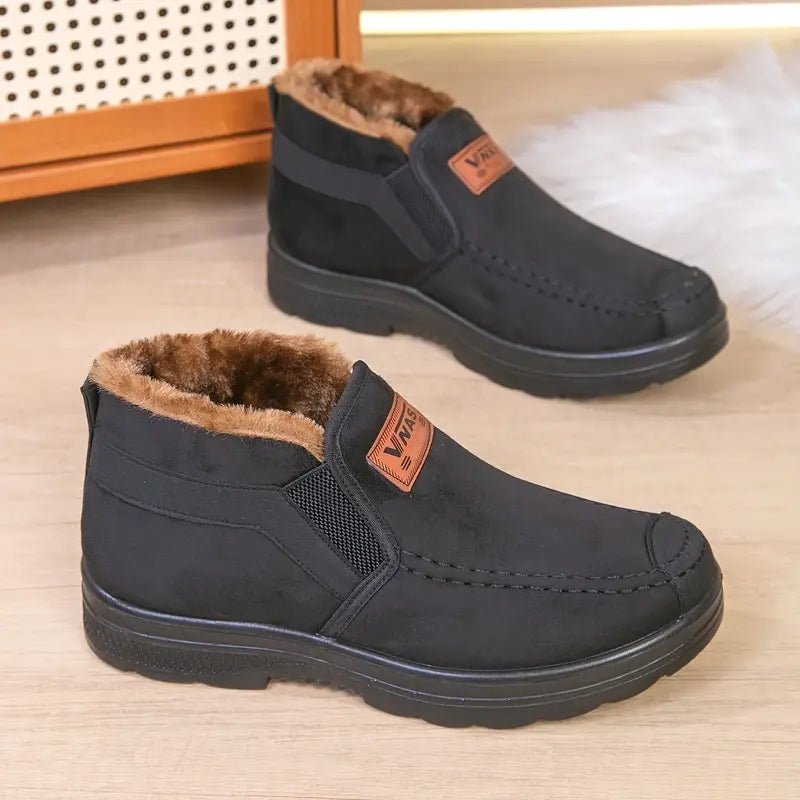 Men's Warm & Slip-Resistant Arch Support Slip-On Winter Shoes Boots for Casual & Outdoor Activities