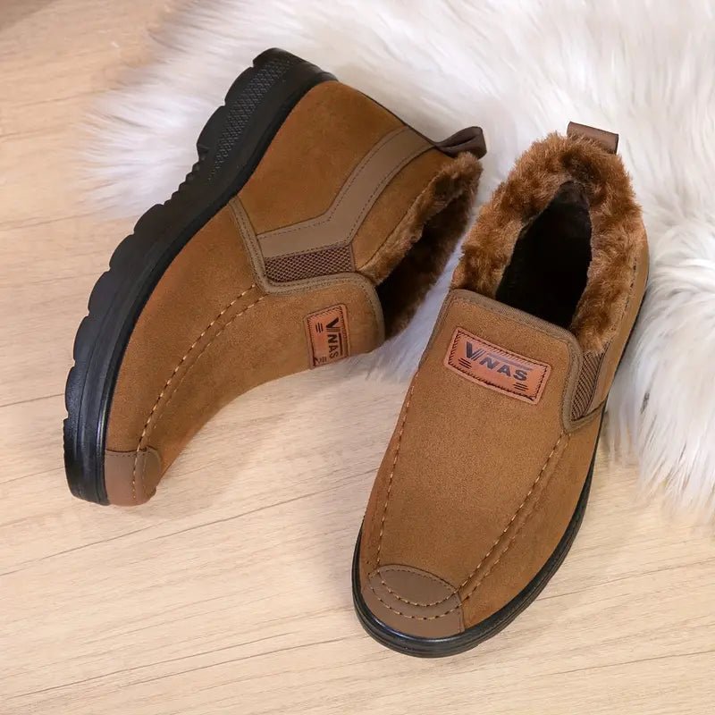 Men's Warm & Slip-Resistant Arch Support Slip-On Winter Shoes Boots for Casual & Outdoor Activities