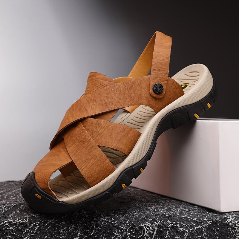 [Copy]Summer Fashion Genuine Leather Casual Men's Buckle Sandals