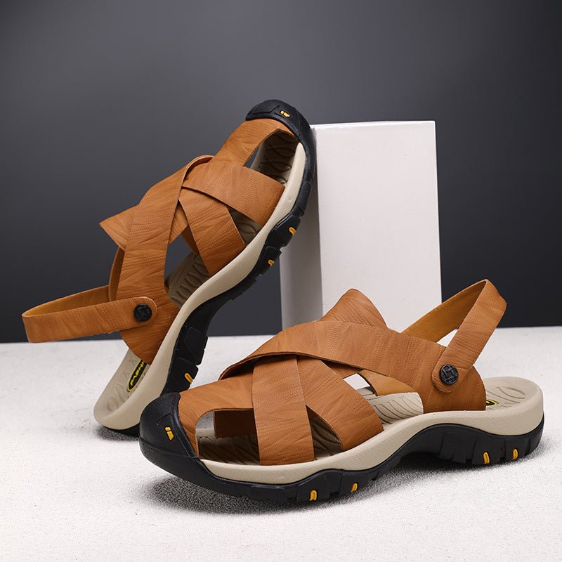 [Copy]Summer Fashion Genuine Leather Casual Men's Buckle Sandals