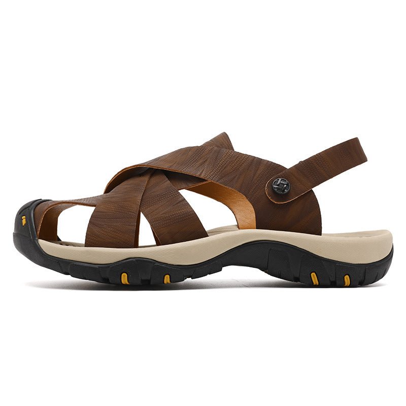 [Copy]Summer Fashion Genuine Leather Casual Men's Buckle Sandals