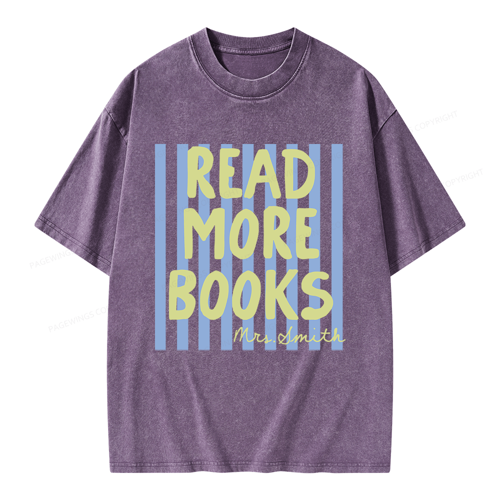Pagewing Personalized Reading Unisex Washed T-shirt
