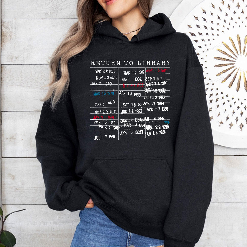 Pagewing Return To Library Unisex Classic Hoodie