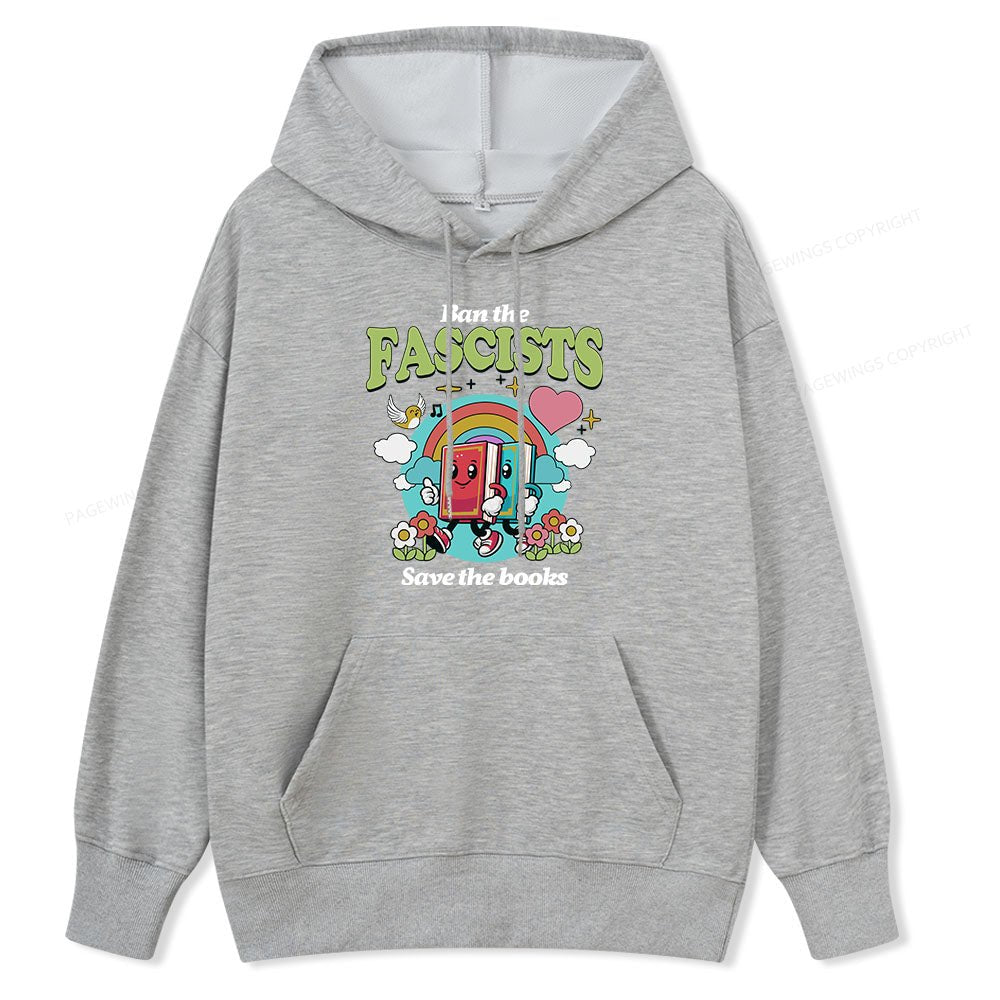 Pagewings Ban the Fascists Save the Books Unisex Classic Hoodie