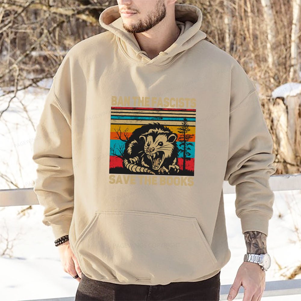 Pagewings Ban The Fascists Save The Books Unisex Classic Hoodie