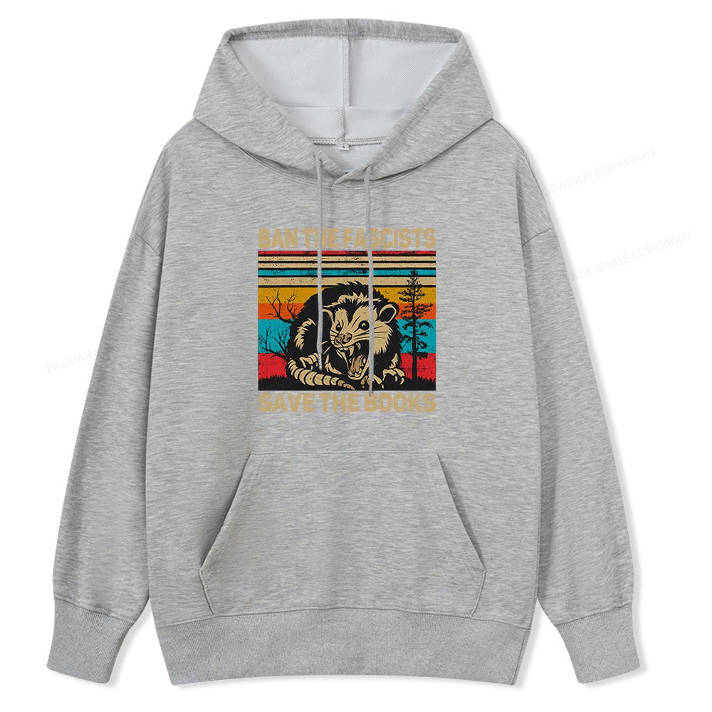 Pagewings Ban The Fascists Save The Books Unisex Classic Hoodie