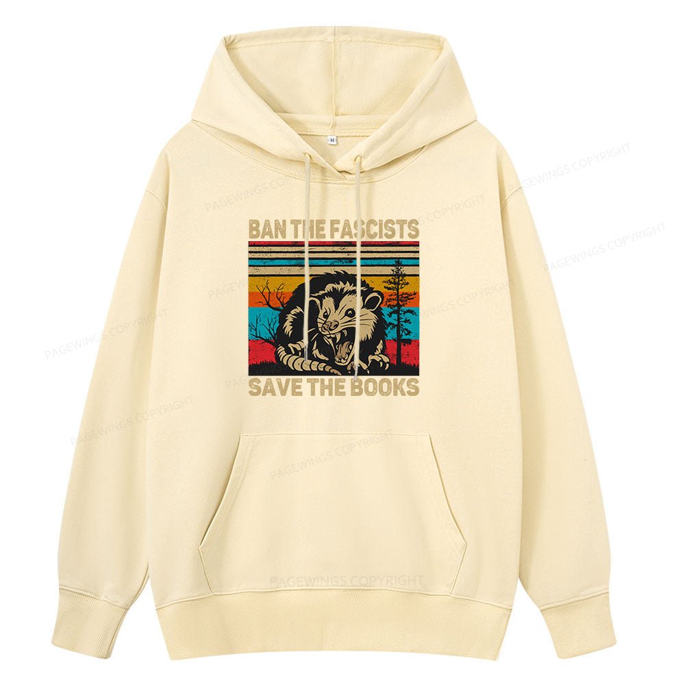 Pagewings Ban The Fascists Save The Books Unisex Classic Hoodie