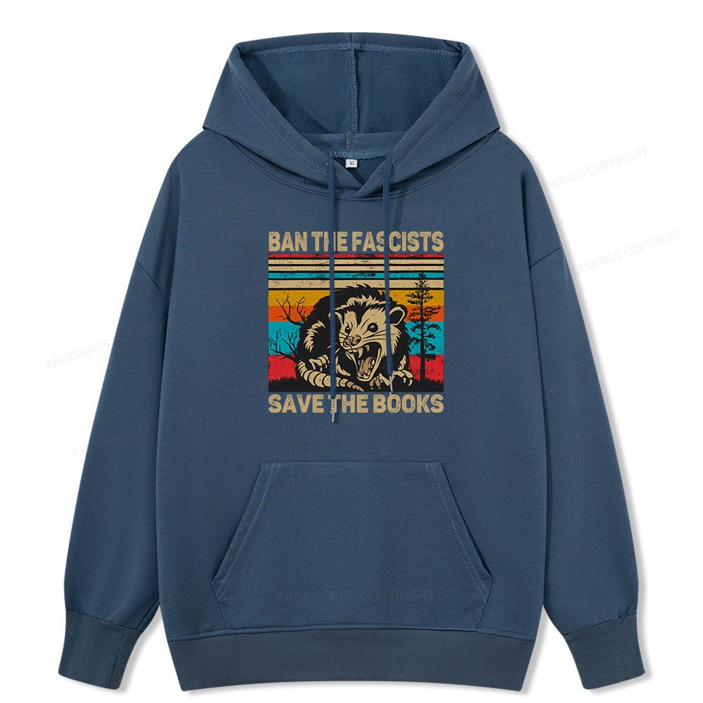 Pagewings Ban The Fascists Save The Books Unisex Classic Hoodie