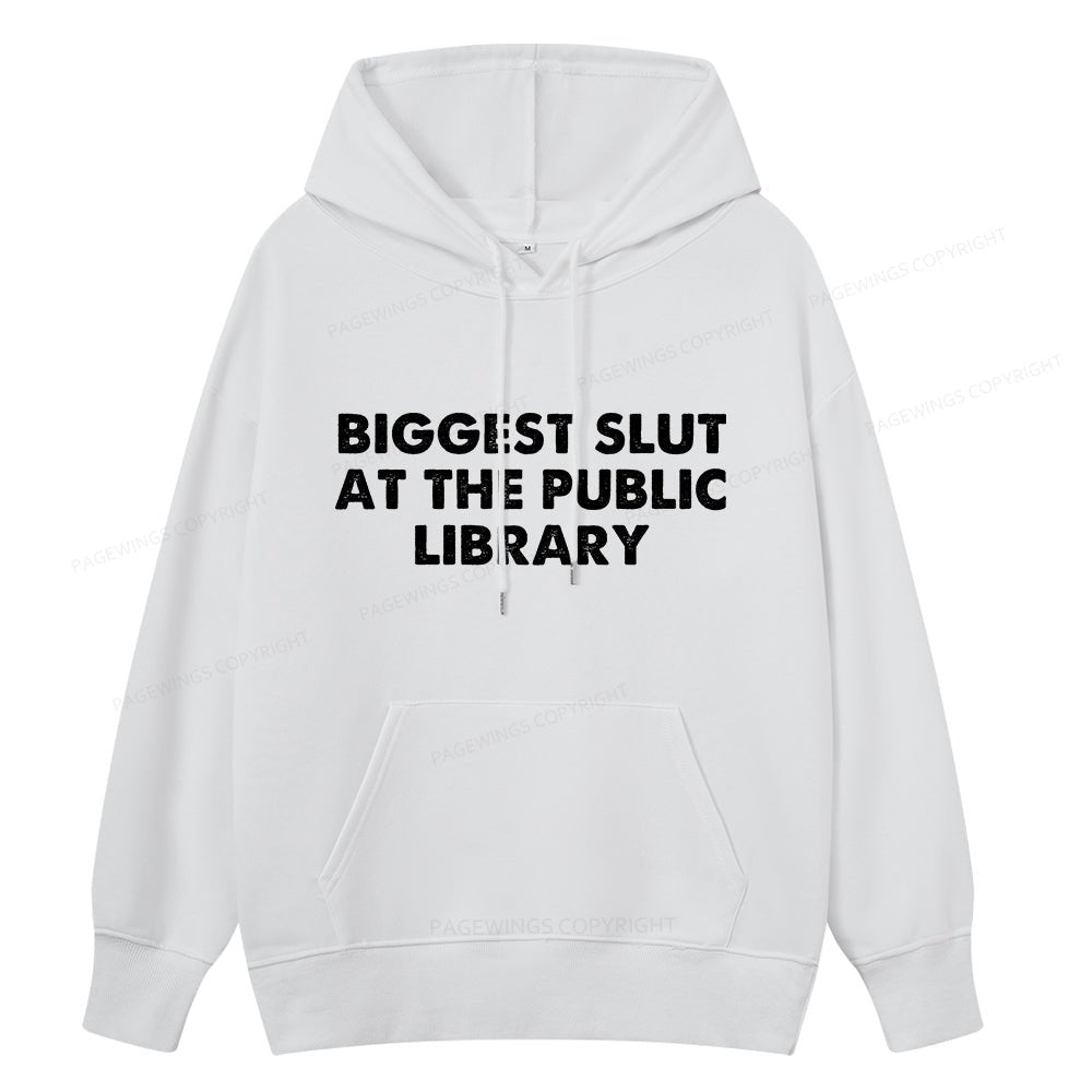 Pagewings Biggest Slut At The Public Library Unisex Classic Hoodie